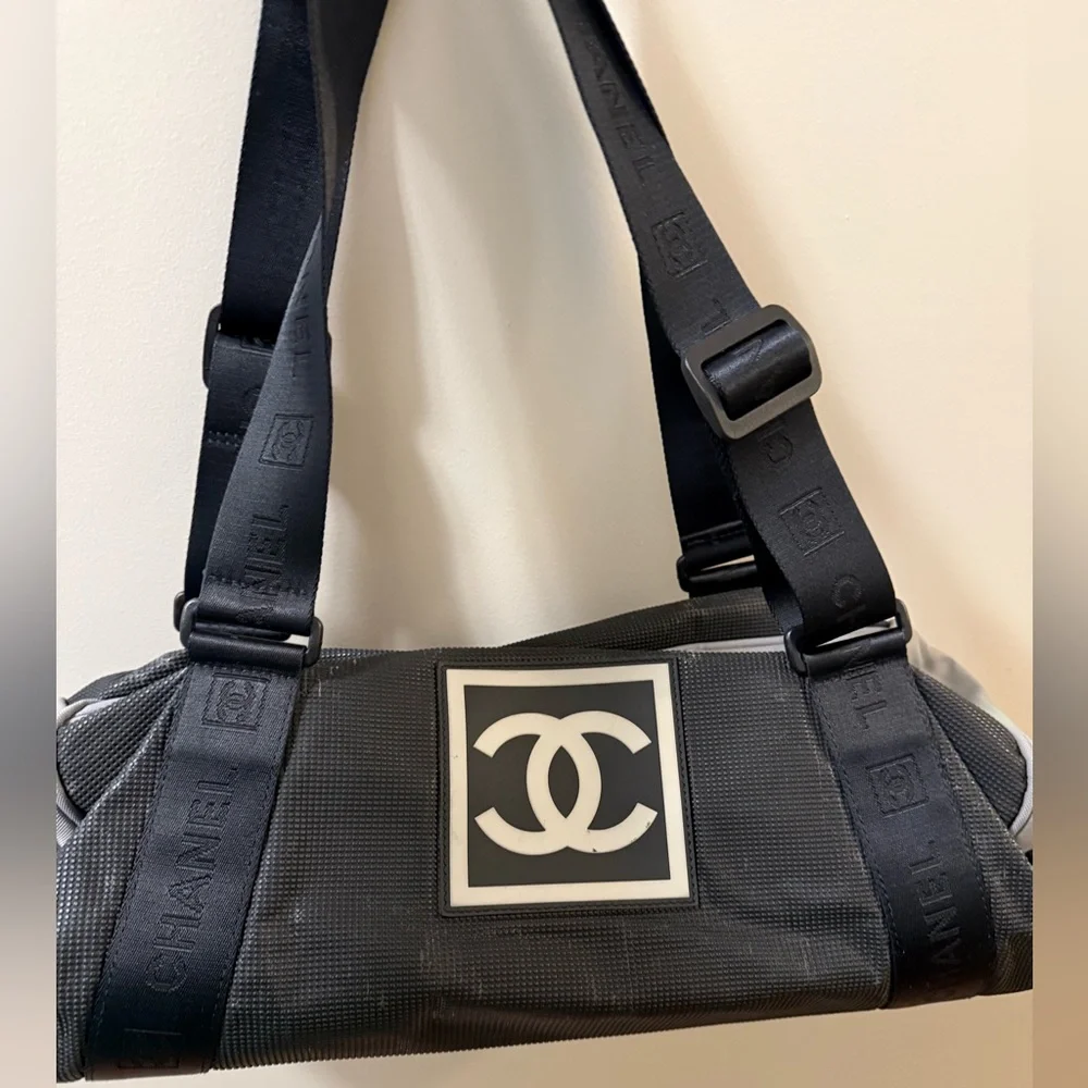 Chanel Black Gym/Duffle Bag
